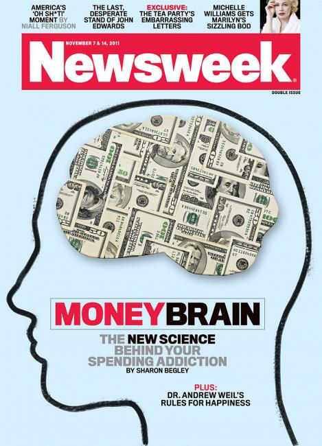 New cover from Newsweek magazine: “Money Brain”